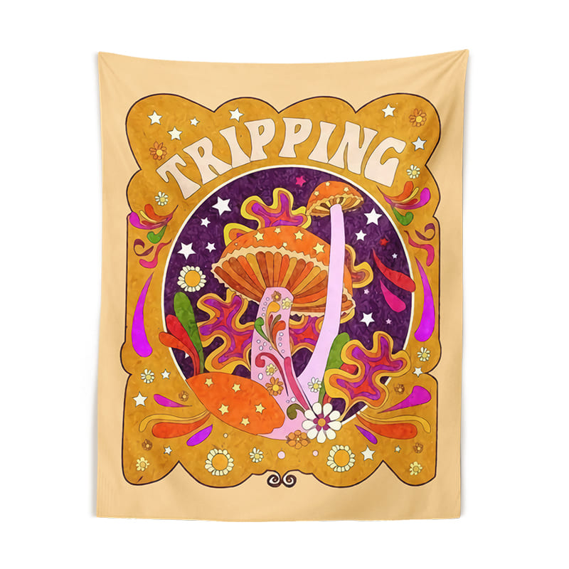 Tenture Murale Hippie Champignon