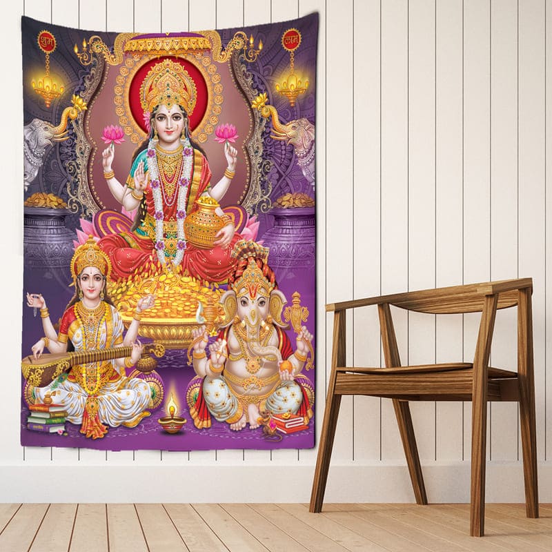 Tenture Murale Ganesh et Parvati