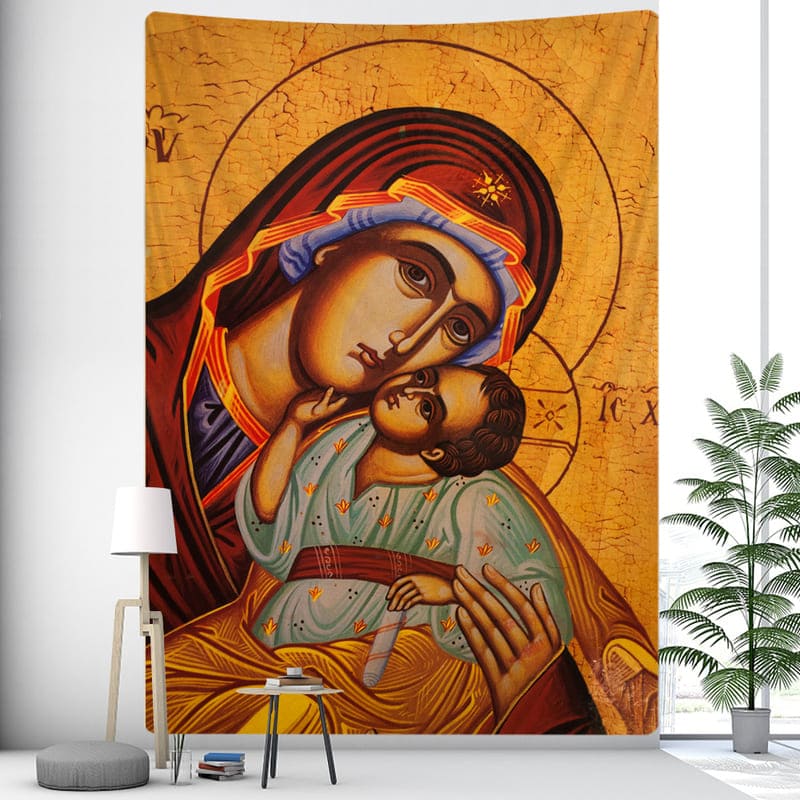 Tenture Murale Jésus et Marie