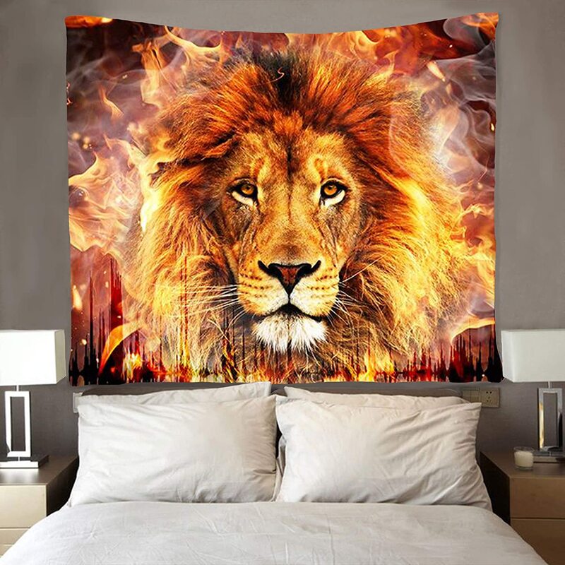 Tenture Murale Tête de Lion