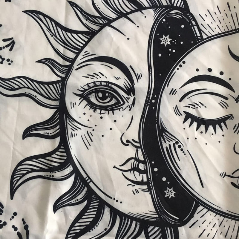 Tenture Murale Soleil et Lune