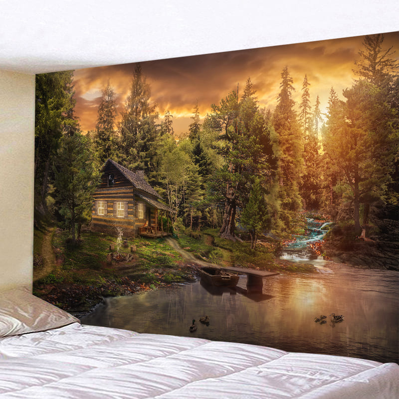 Tenture Murale Maison dans la Nature