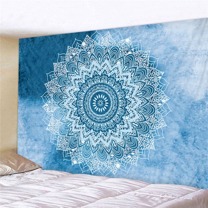 Tenture Murale Mandala Bleu