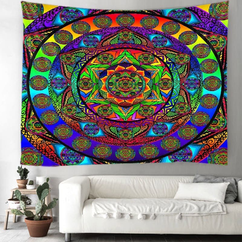 Tenture Murale Mandala Multicolore