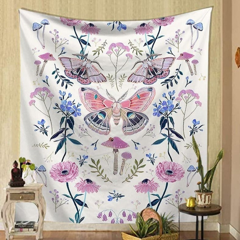 Tenture Murale Papillons et Fleurs