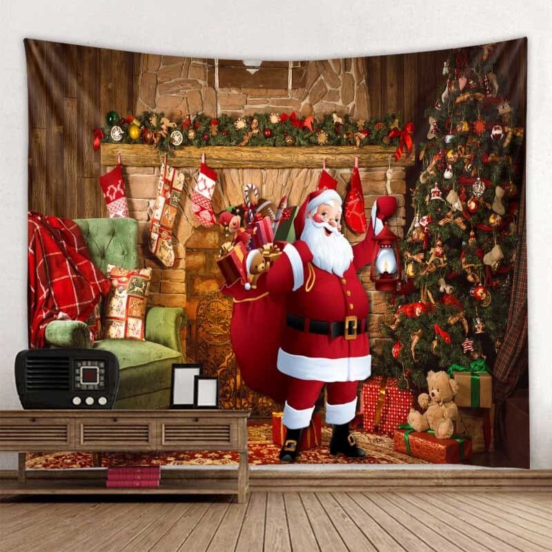 Tenture Murale Père Noel au Salon