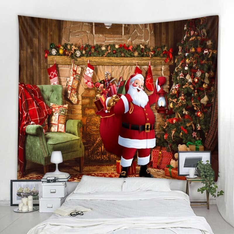 Tenture Murale Père Noel au Salon