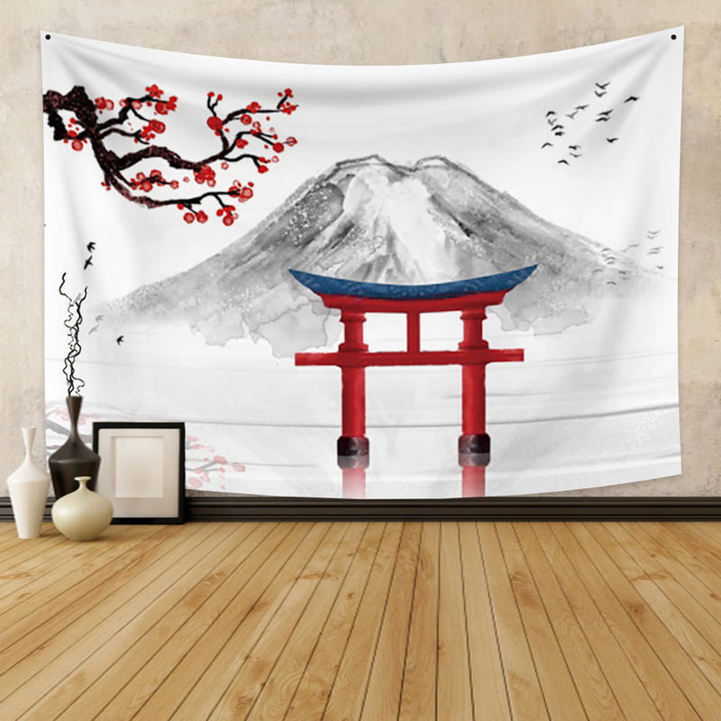 Tenture Murale Porte Torii et Mont Fuji