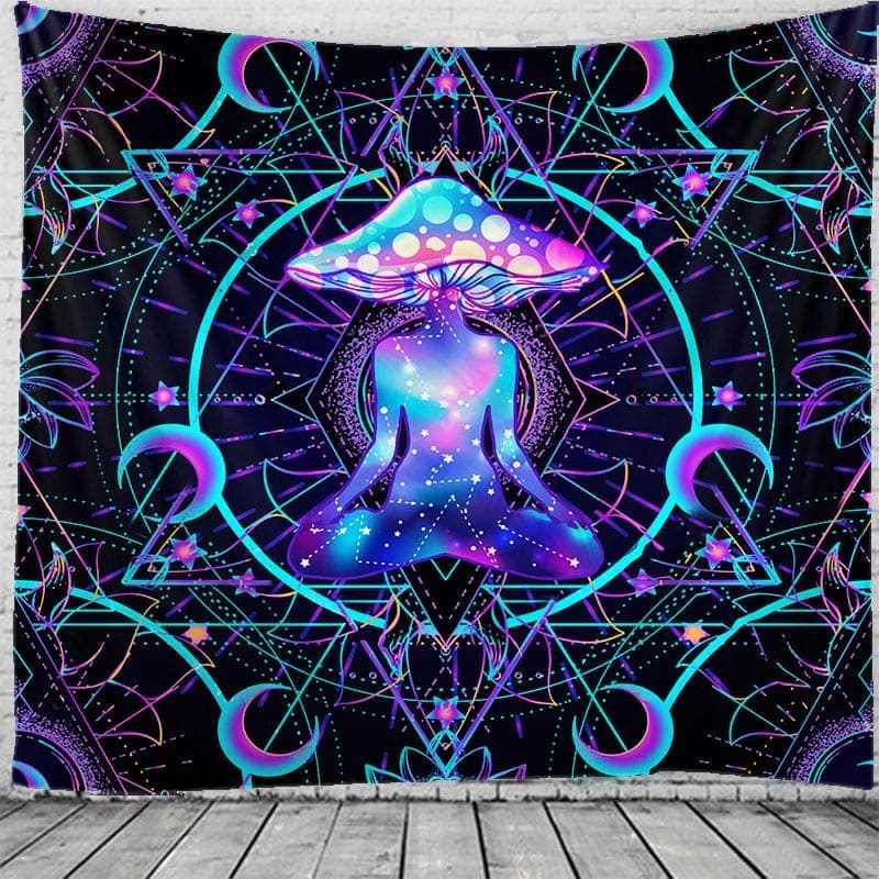 Tenture Murale Psychédélique Champignon Humain