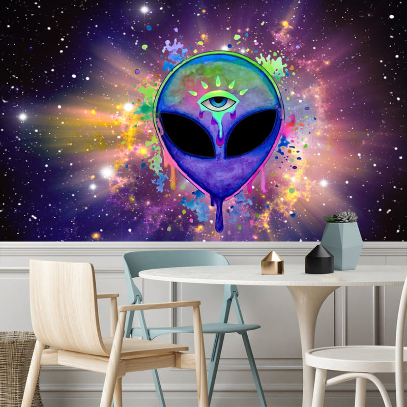 Tenture Murale Psychédélique Alien