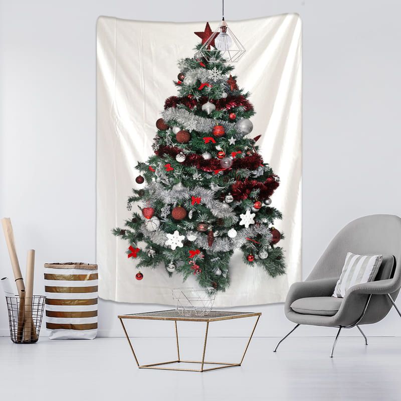 Tenture Sapin et Guirlandes de Noel